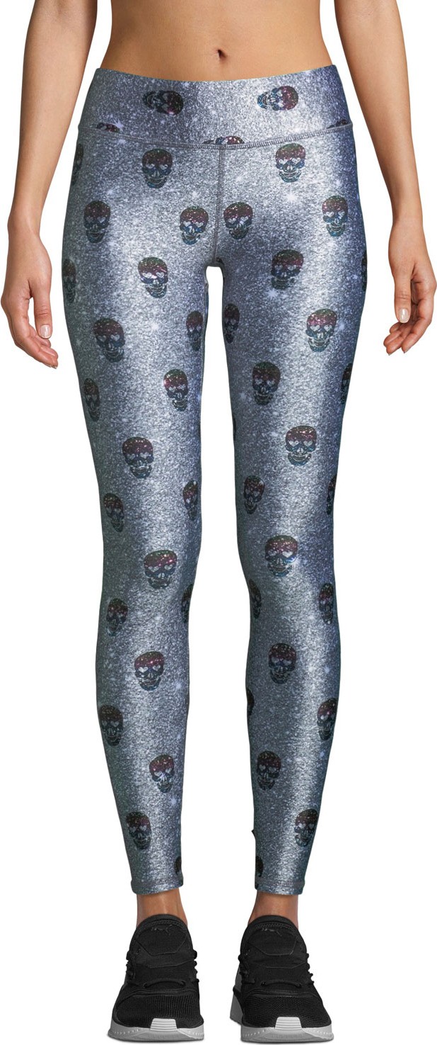 Terez Skull-Print Tall Band Activewear Leggings