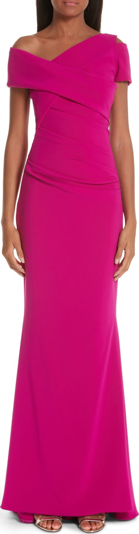 Talbot Runhof Asymmetrical Evening Dress