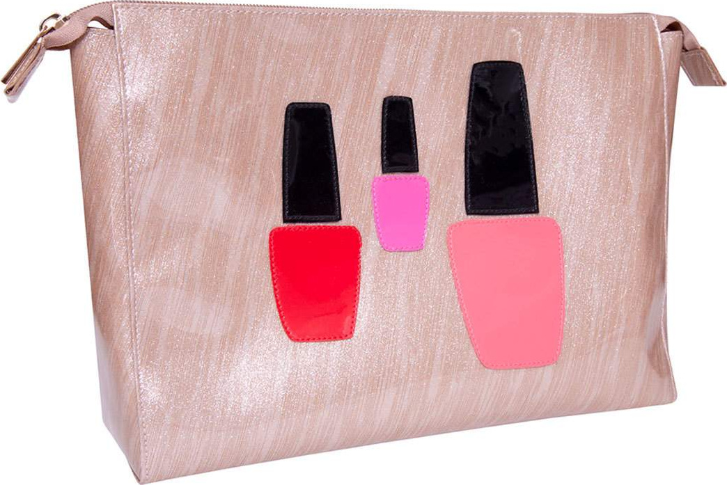 Lolo Bags Betty Cosmetics Bag, Brushed Rose Gold Nail Polish