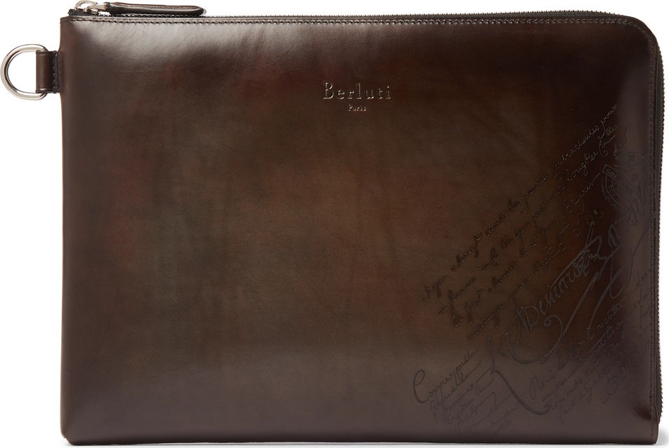 Berluti Nino Scritto Leather Pouch