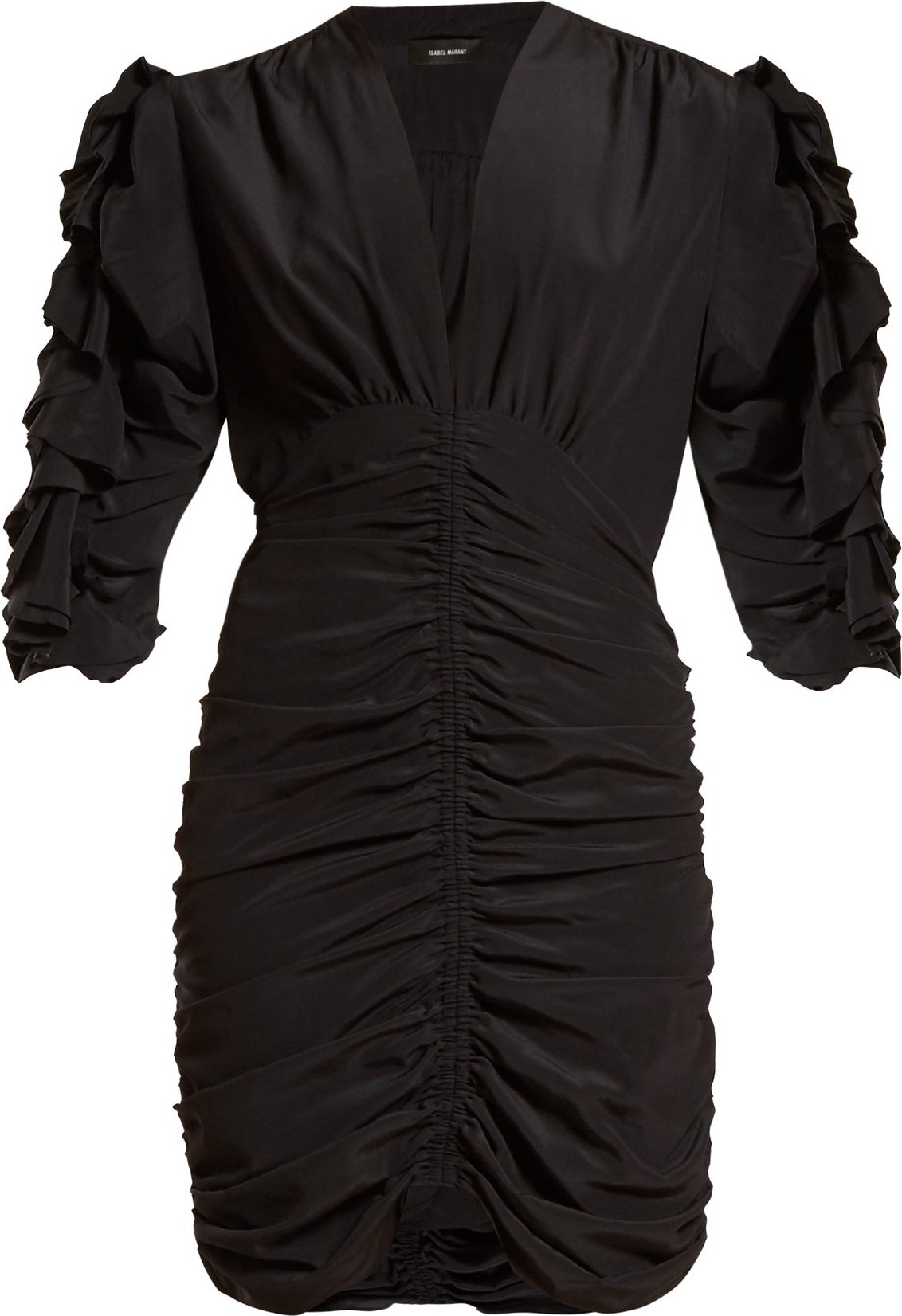 Isabel Marant Andor ruched crepe mini dress