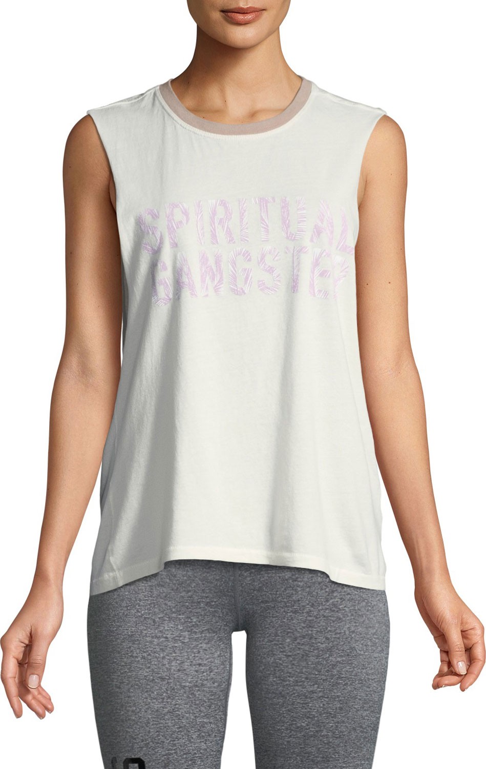 Spiritual Gangster Palm Rocker Graphic Muscle Tank