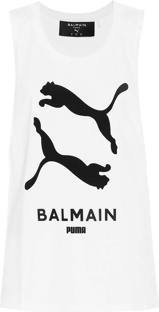 PUMA x Balmain printed cotton tank top