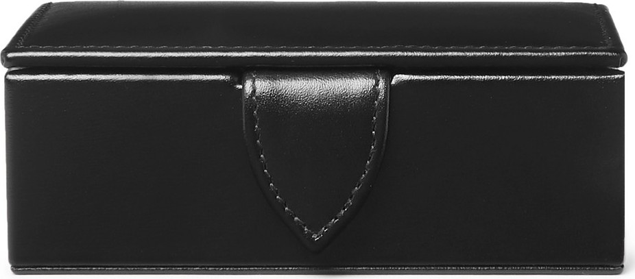 Smythson Leather Cufflinks Box