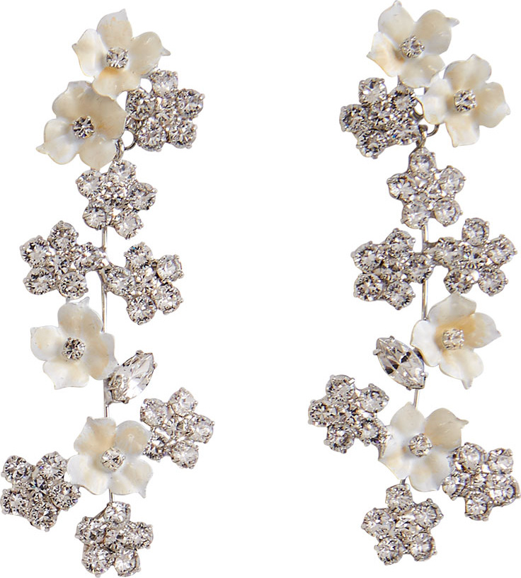 Jennifer Behr Delphine Crystal Violet Earrings