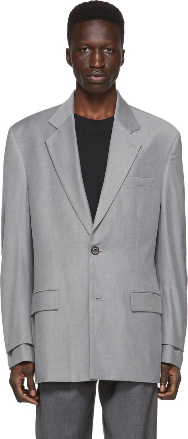 ADER error Gray Oversized Blazer