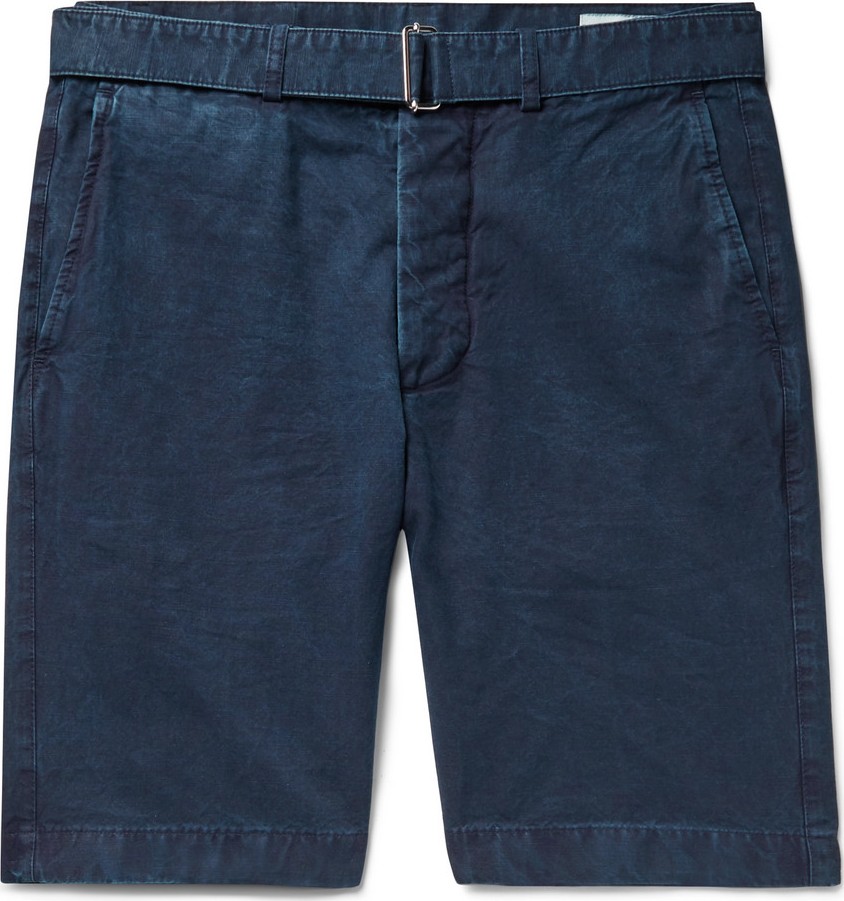 Officine Générale Julian Slim-Fit Indigo-Dyed Cotton Shorts