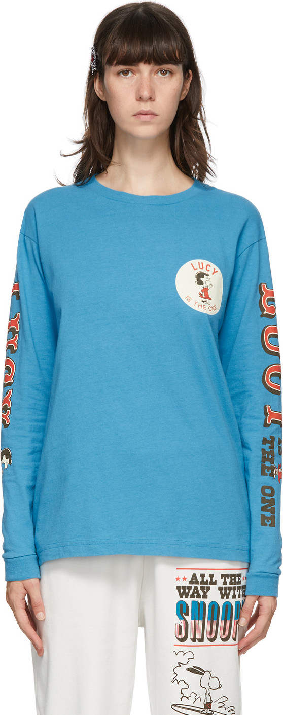 MARC JACOBS - Blue Peanuts Edition Lucy Long Sleeve T-Shirt