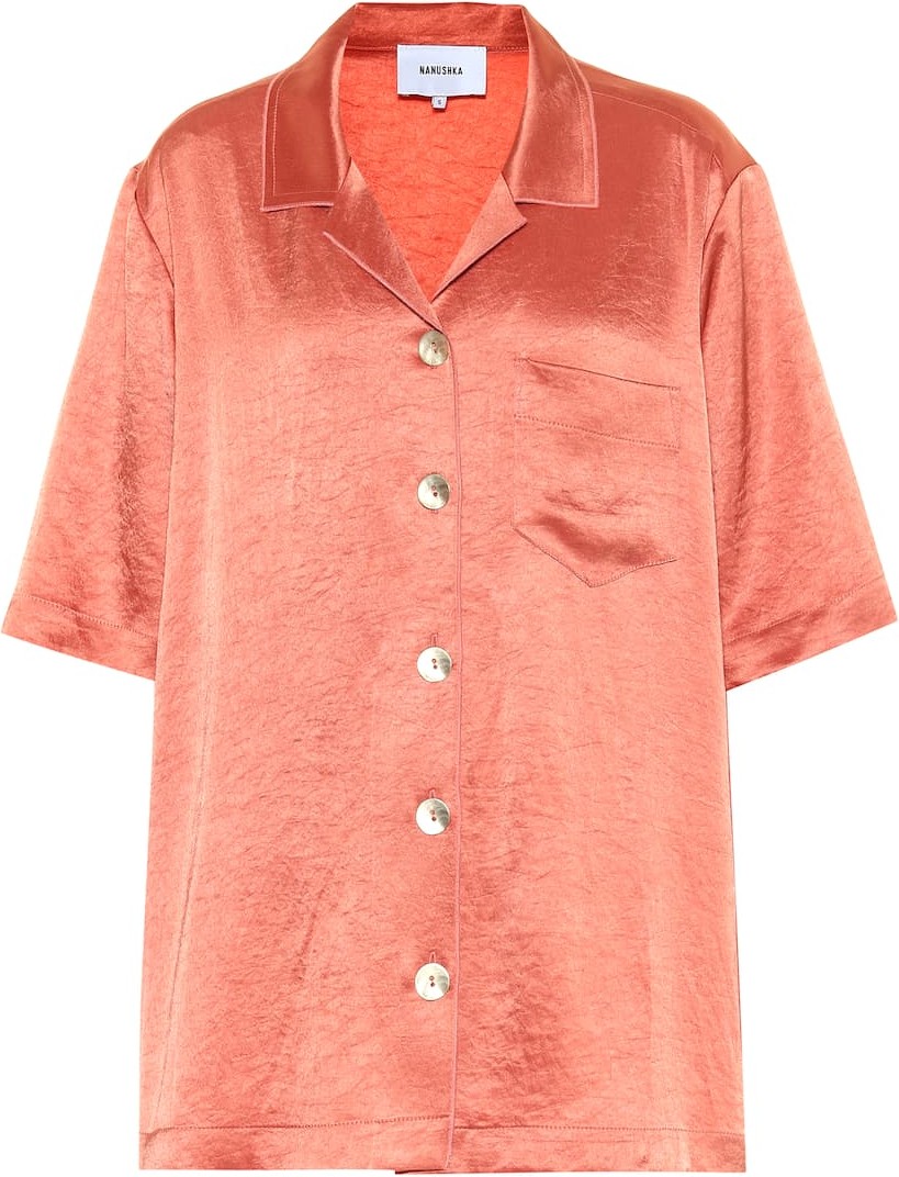 Nanushka Ella satin shirt