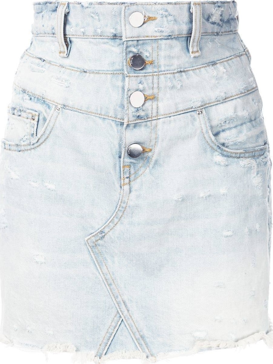 Amiri distressed mini skirt