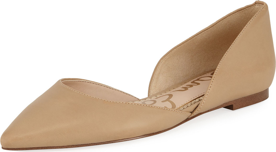 Sam Edelman Rodney Pointed-Toe Leather Flats