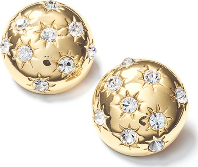 Fallon Starburst Deco Button Earrings