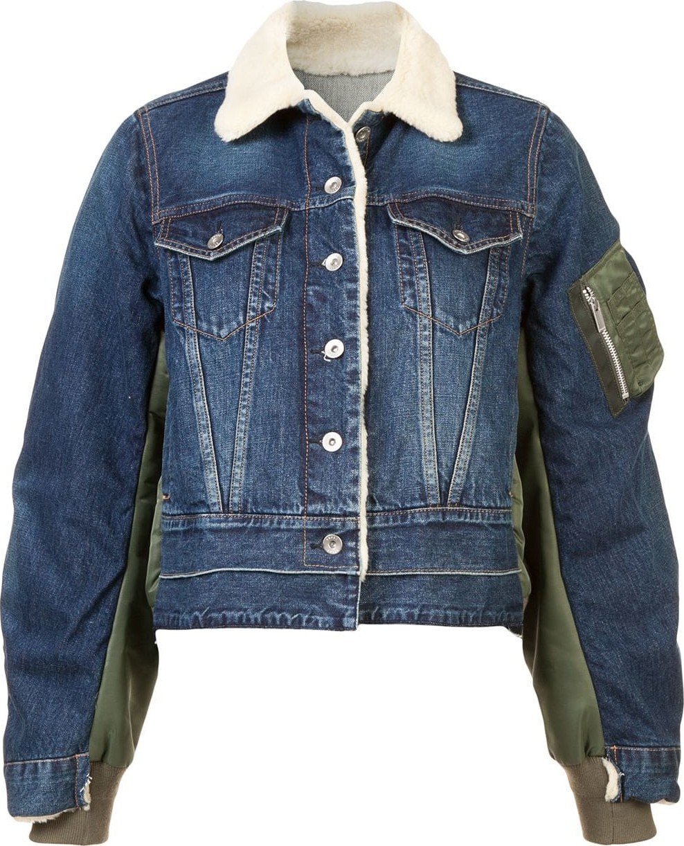 Sacai MA-1 denim bomber jacket