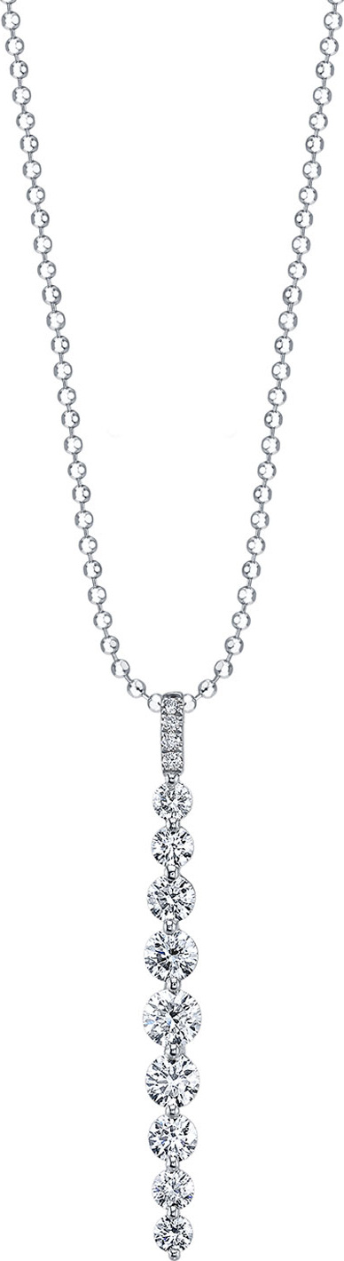 Anita Ko 18k White Gold Medium Diamond Twiggy Necklace