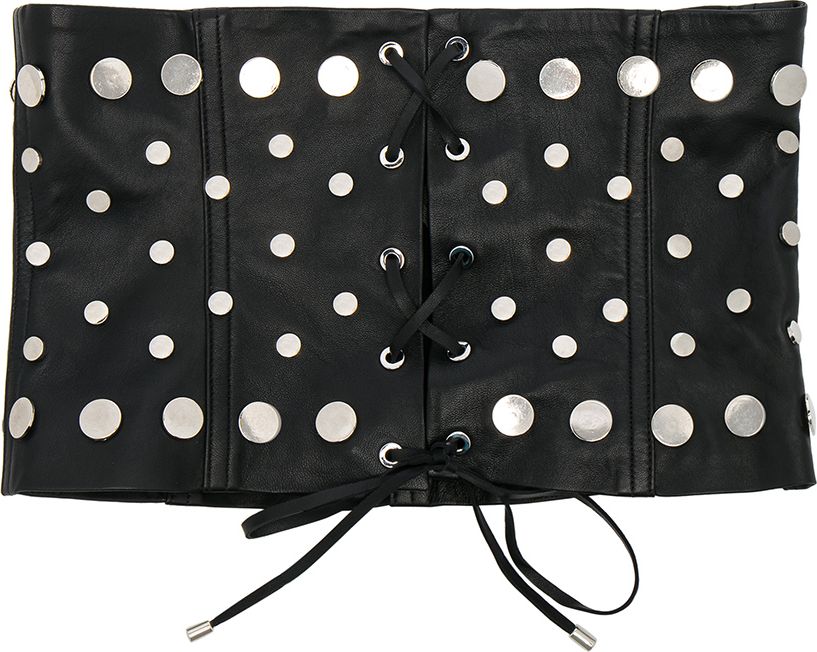 Understated Leather Ultimate for FWRD Studded Leather Lace-Up Corset Belt