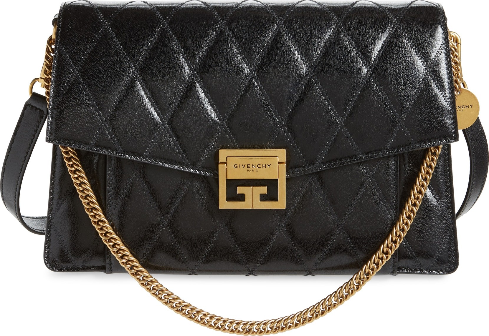 Givenchy Medium GV3 Quilted Leather Crossbody Bag