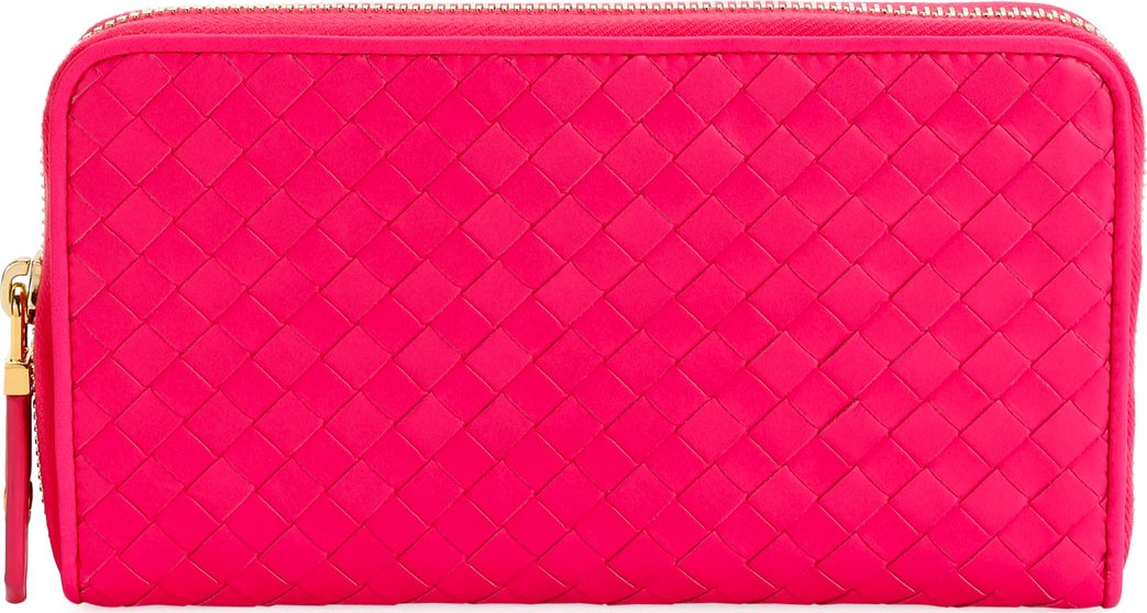 Bottega Veneta Intrecciato Leather Zip-Around Wallet