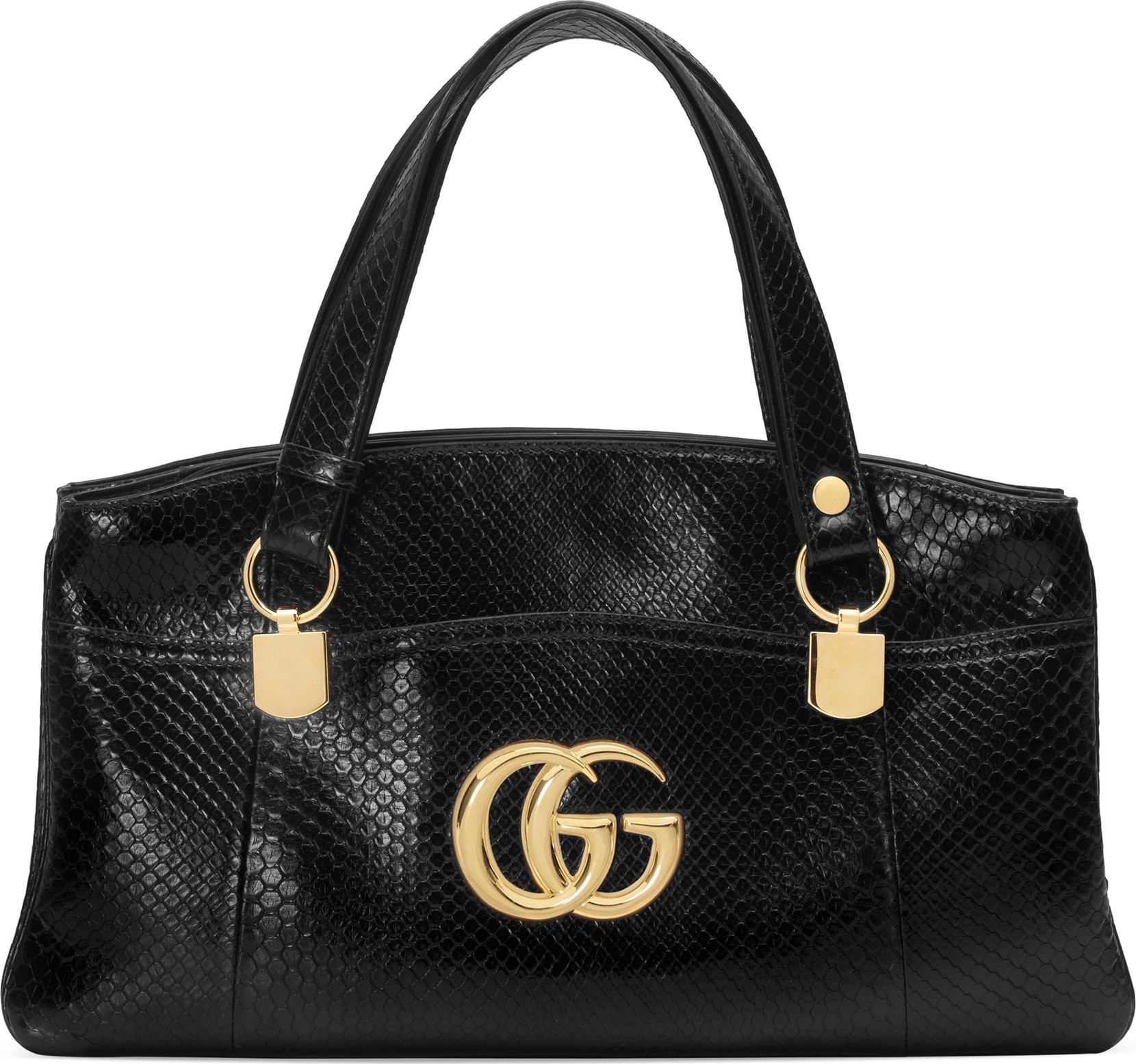 Gucci Large Arli Genuine Python Top Handle Bag