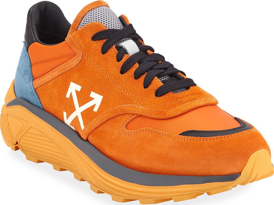 Off White Men's Jogger Lace-Up Suede Sneakers