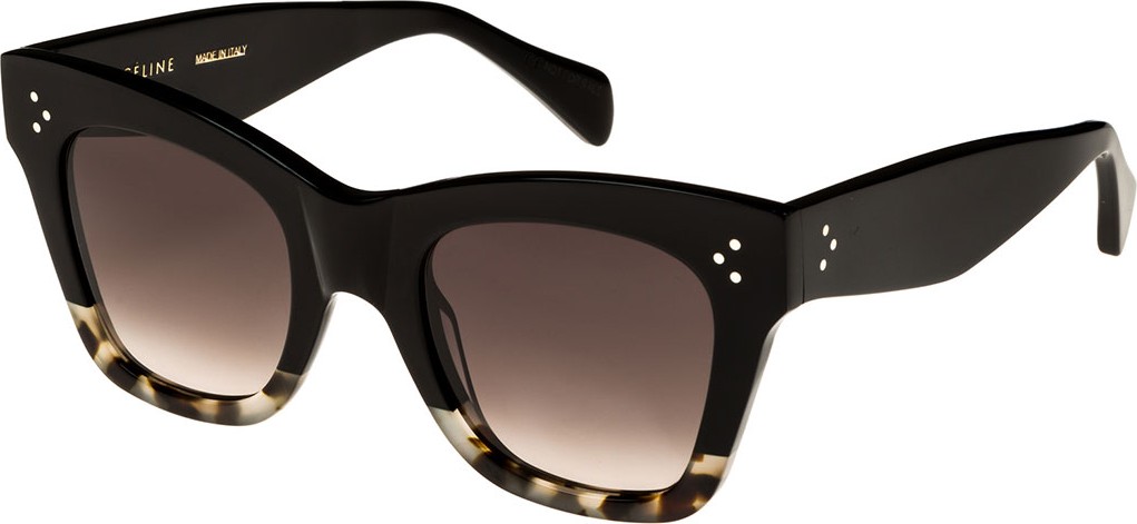 Celine Two-Tone Gradient Cat-Eye Sunglasses, Black