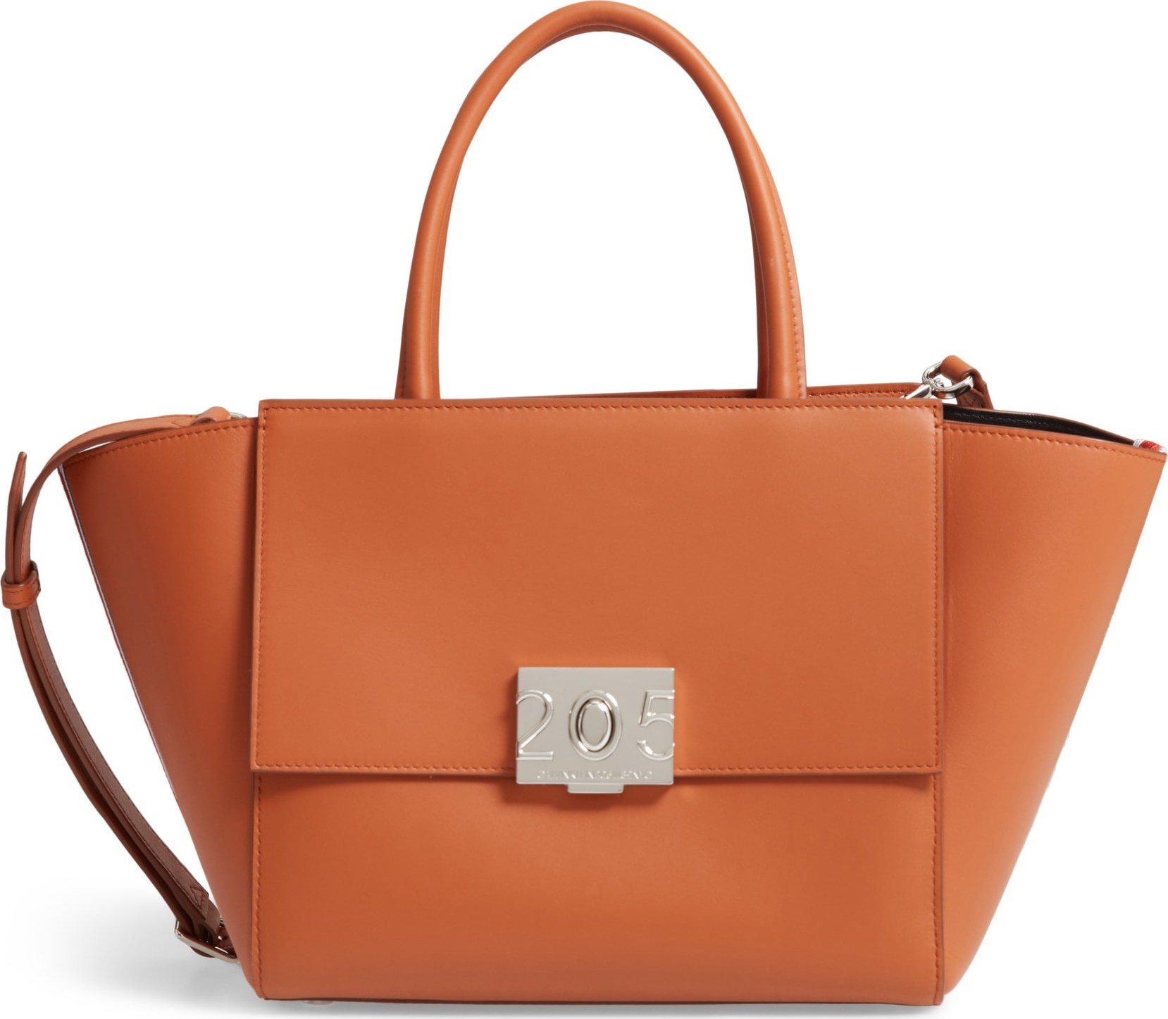 Calvin Klein 205W39NYC Bonnie Top Handle Leather Satchel