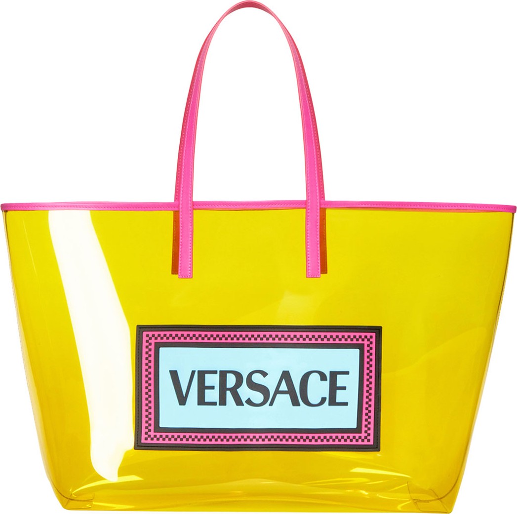 Versace 90s Logo Clear Vinyl Tote Bag