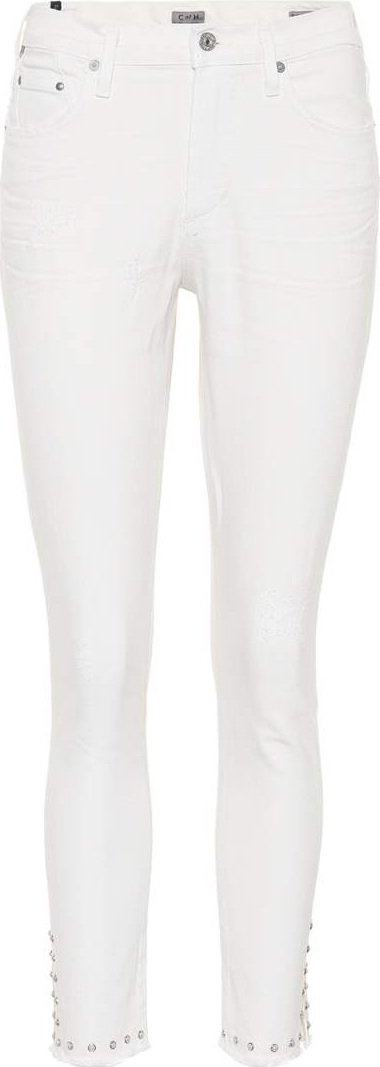 Citizens Of Humanity Rocket embellished crop jeans