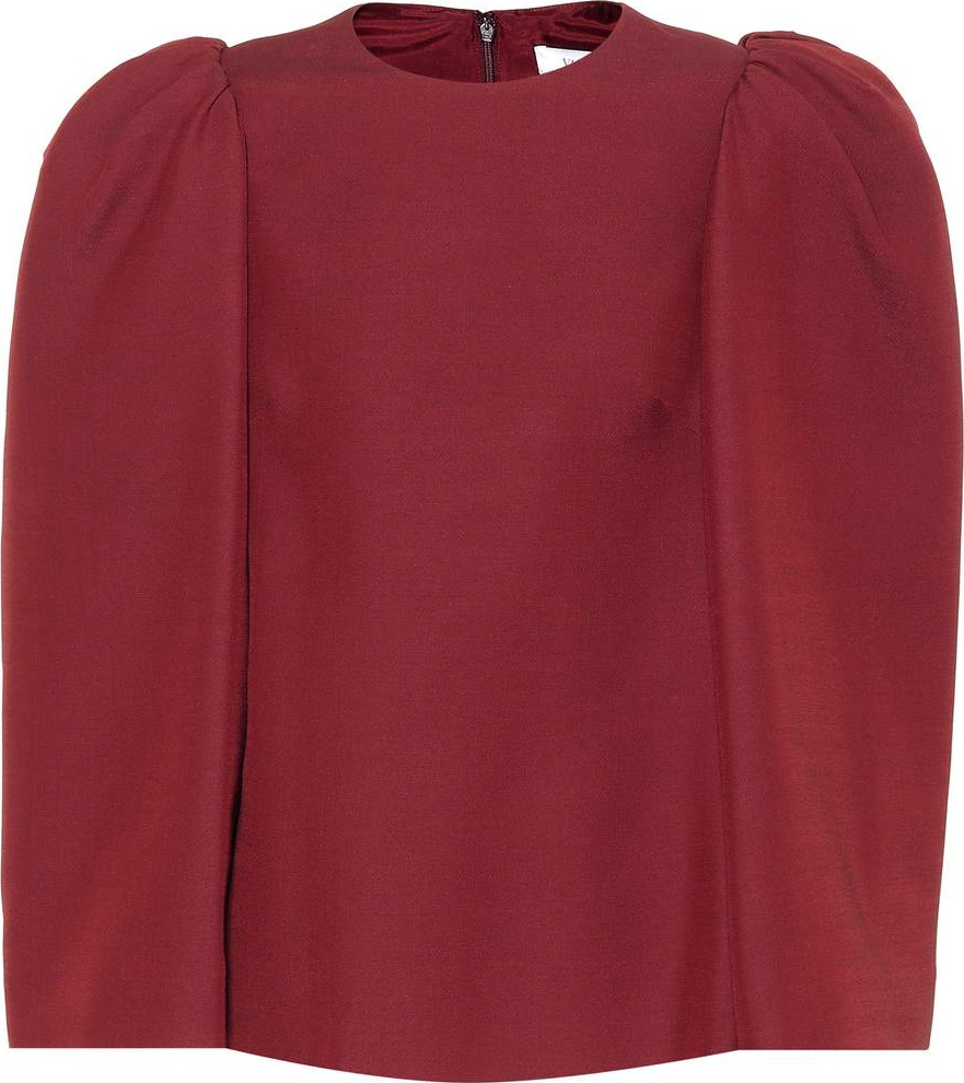 Valentino Silk and wool-blend top
