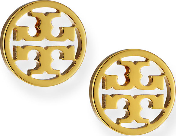 Tory Burch Logo Circle Stud Earrings