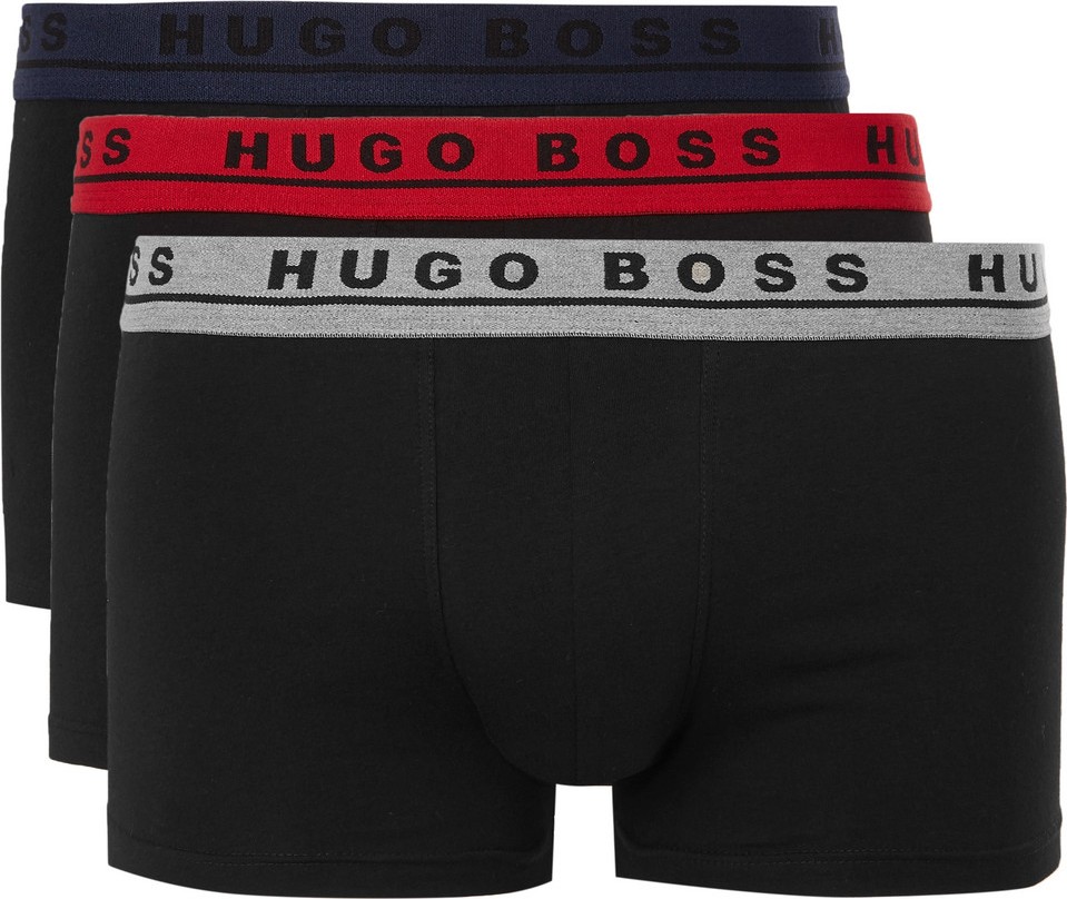 HUGO BOSS Three-Pack Stretch-Cotton Boxer Briefs