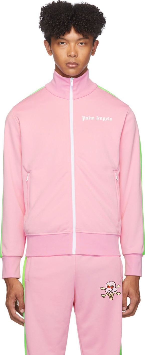 Palm Angels Pink ICECREAM Edition Skull Track Jacket