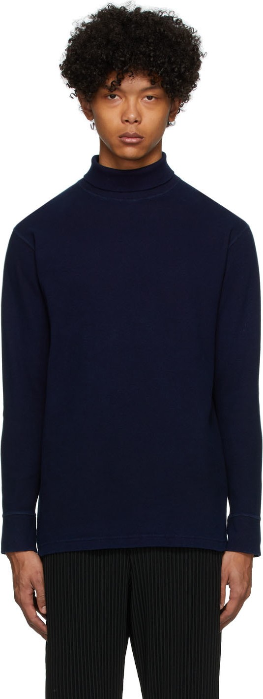 Blue Blue Japan Indigo Slub Okura Turtleneck