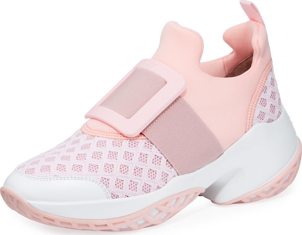 Roger Vivier Viv Run Knit Platform Sneakers