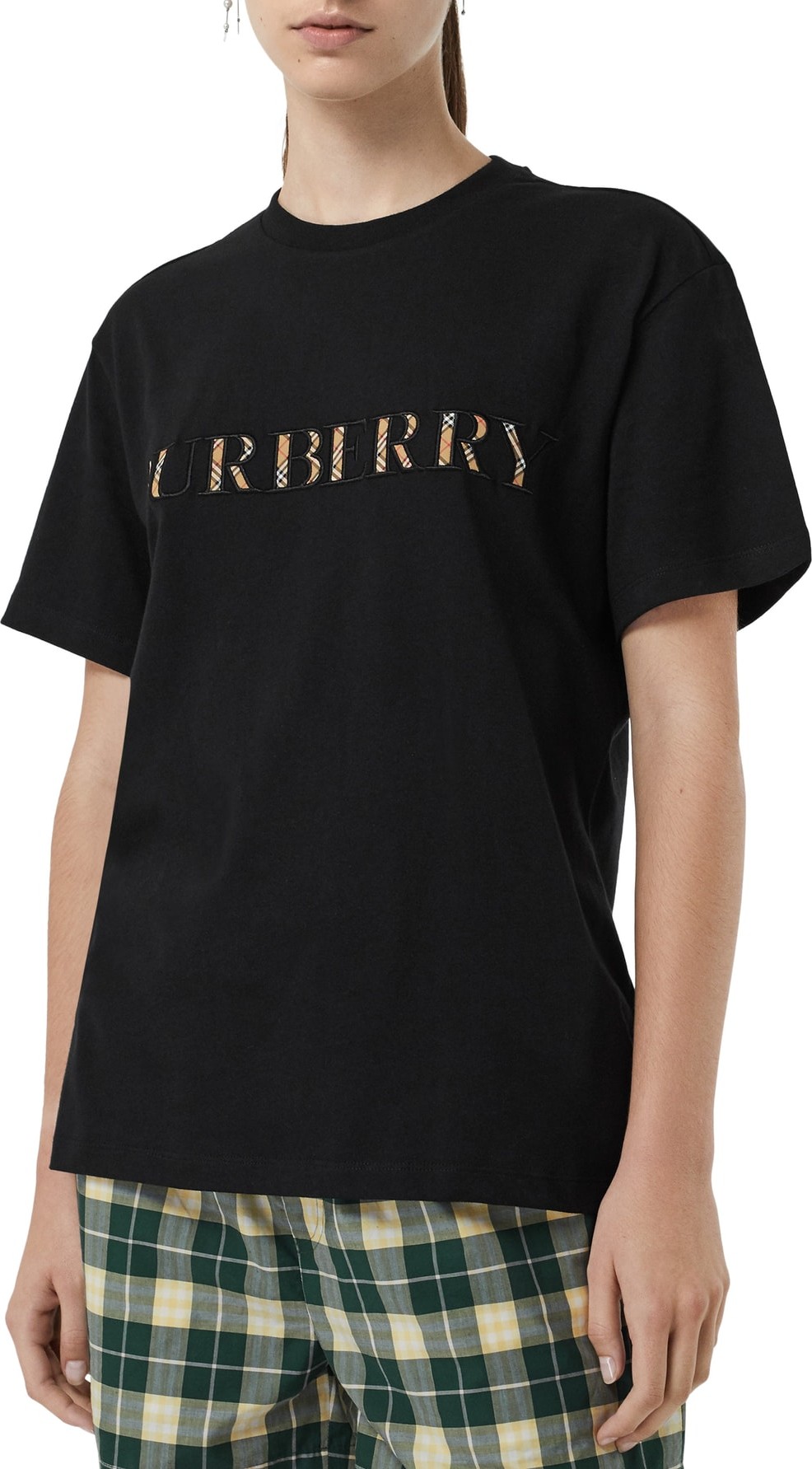 Burberry London England Sabeto Check Logo Tee