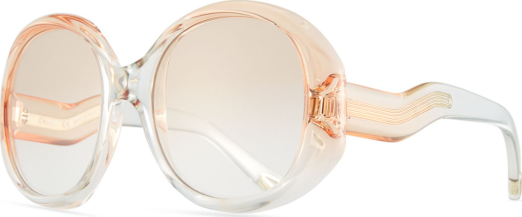 Chloe Qleo Semi-Transparent Oval Sunglasses