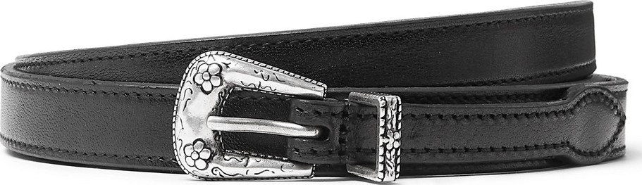 Saint Laurent 2cm Black Leather Belt