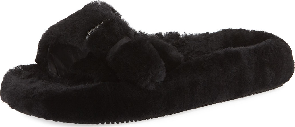 Alexander Wang Bee Shearling Fur Slide Sandal