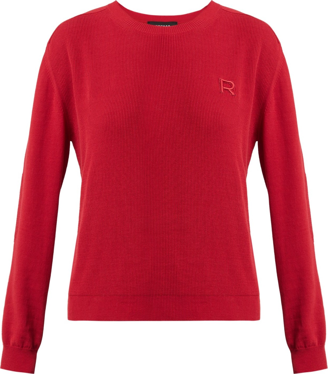 ROCHAS R logo cotton sweater