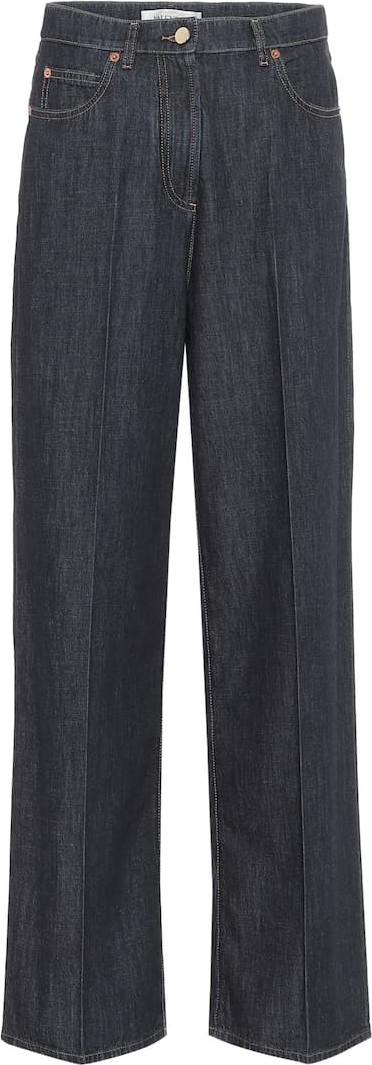 Valentino High-rise wide-leg jeans