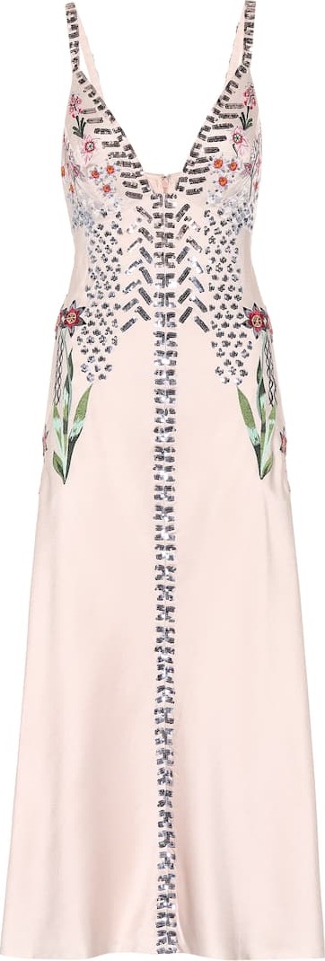 Temperley London Finale embellished satin dress