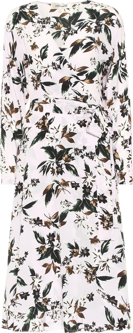 DIANE von FURSTENBERG Elle floral silk wrap midi dress
