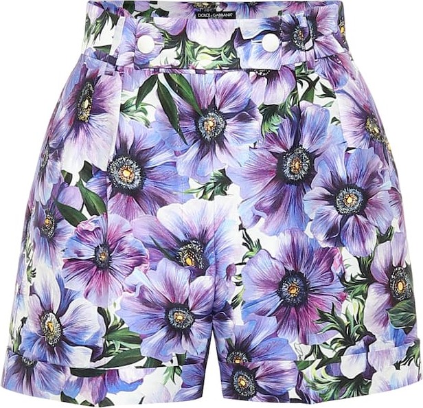 Dolce & Gabbana Floral cotton and silk shorts
