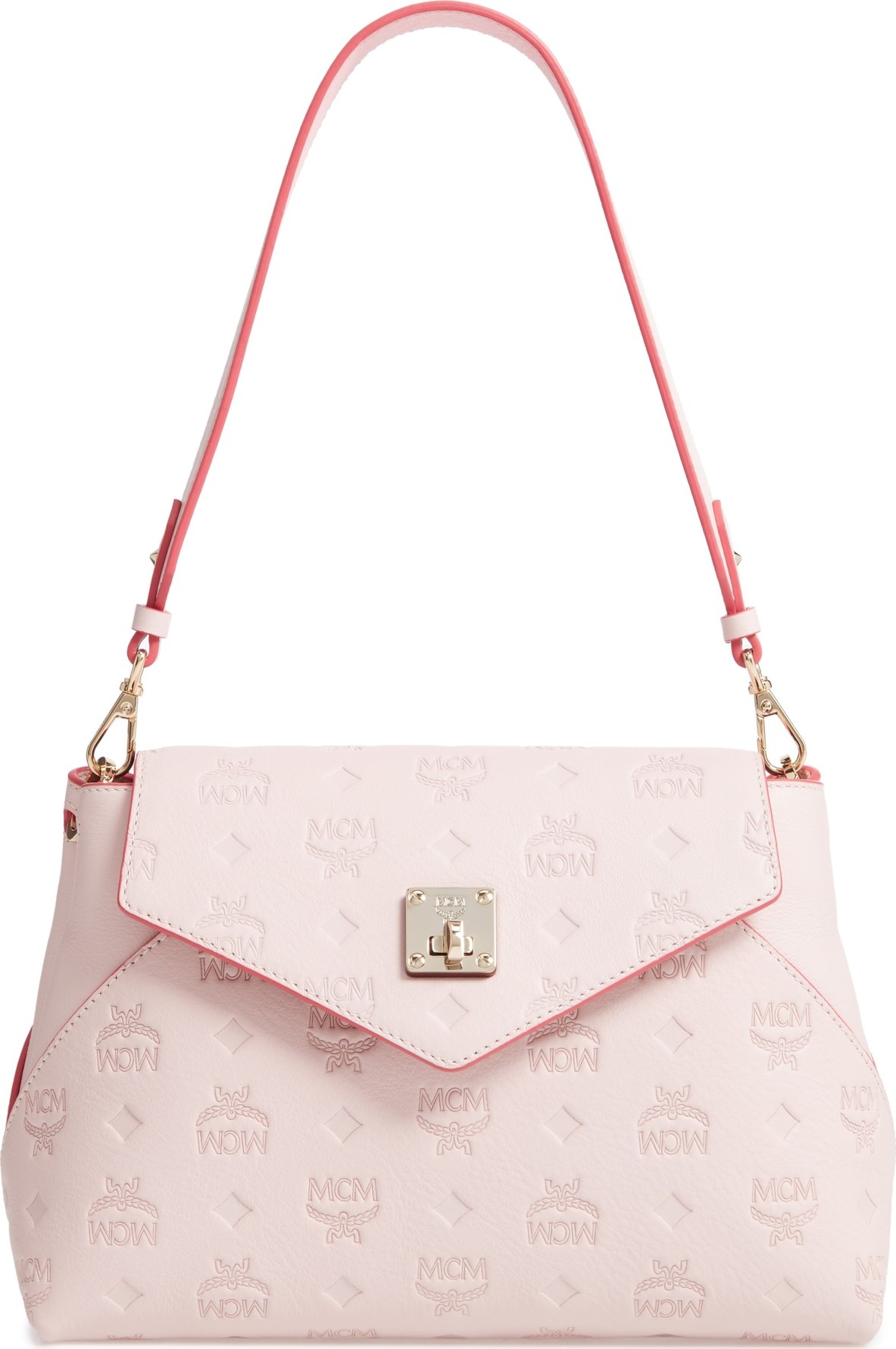 MCM Essentials Monogram Leather Small Crossbody Bag