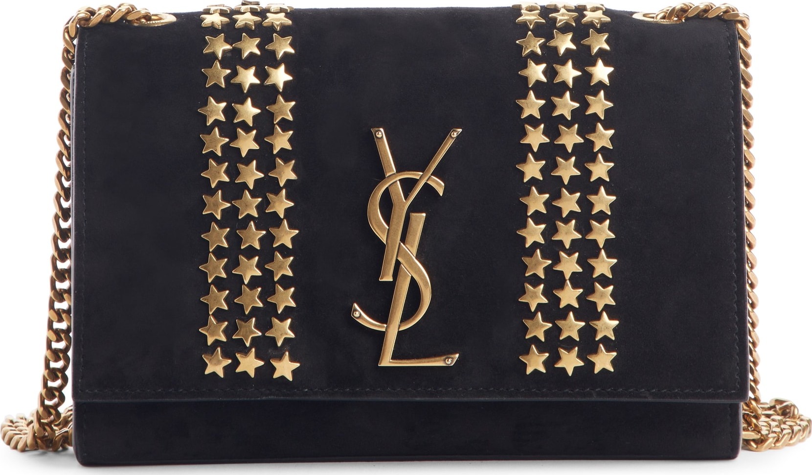 Saint Laurent Small Kate Stars Suede Crossbody Bag