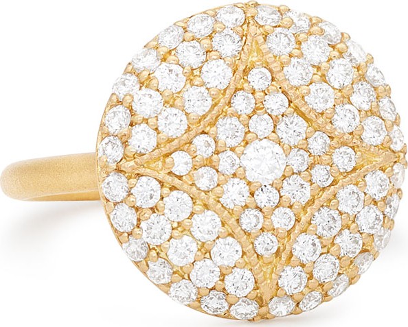 Jamie Wolf 18k Large Pave Aladdin Disc Ring