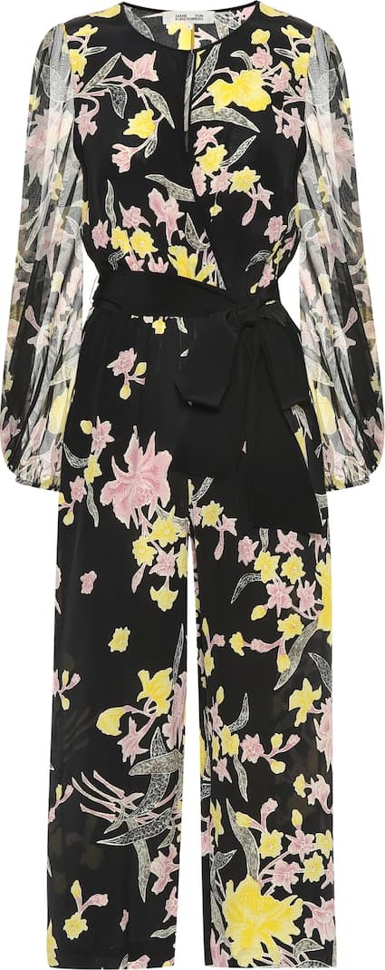DIANE von FURSTENBERG Delphi silk cropped jumpsuit