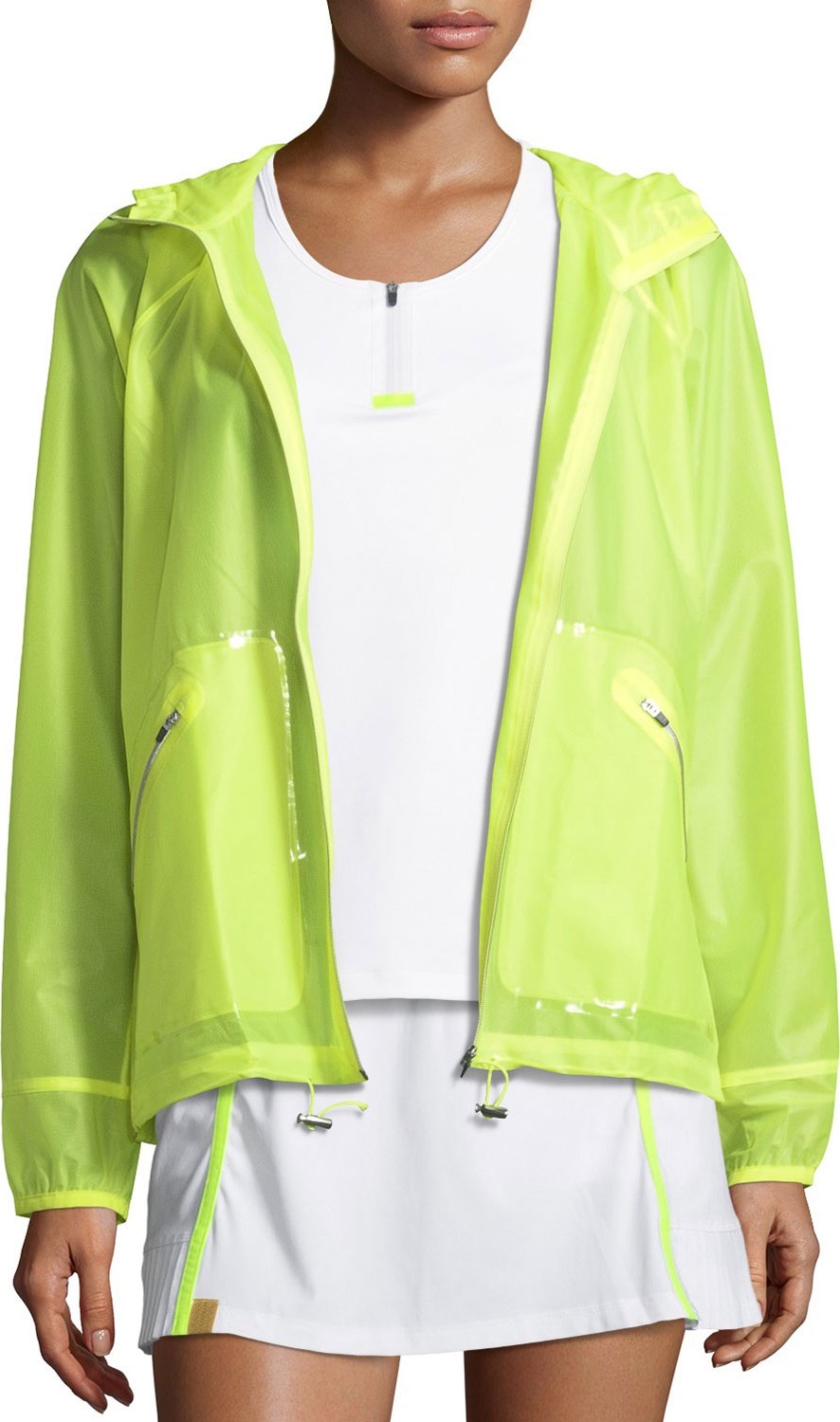 Monreal London Wave Hooded Zip-Front Wind-Resistant Jacket