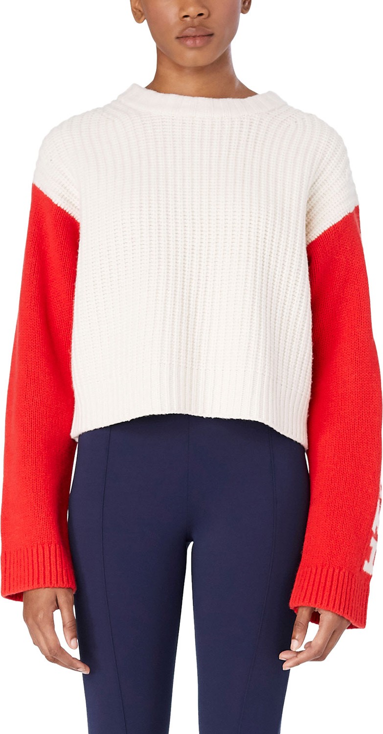 Tory Sport Merino Cropped Apres Ski Sweater