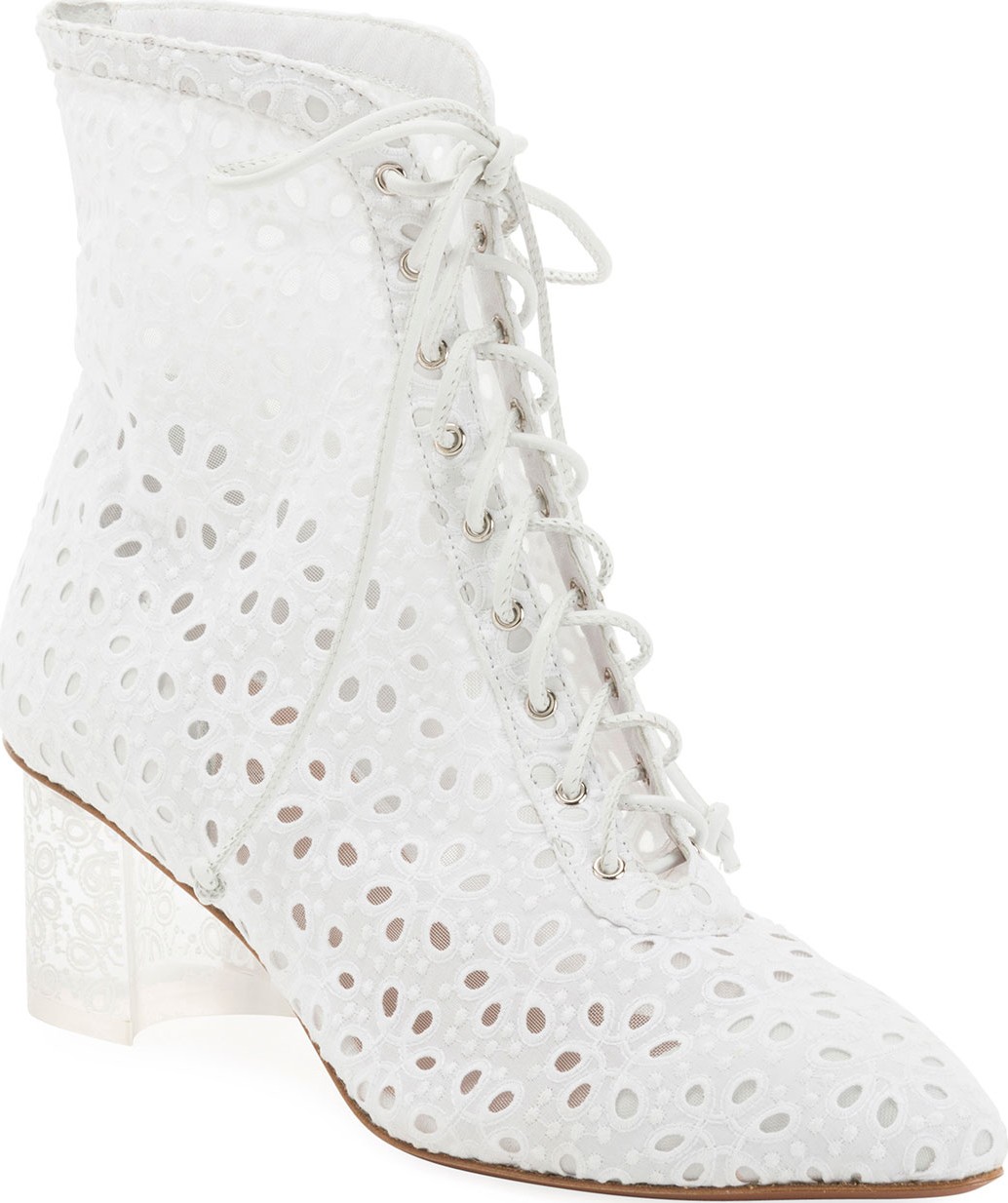 Alaïa Floral-Lace 50mm Booties