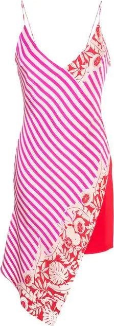 Cushnie striped wrap-around dress